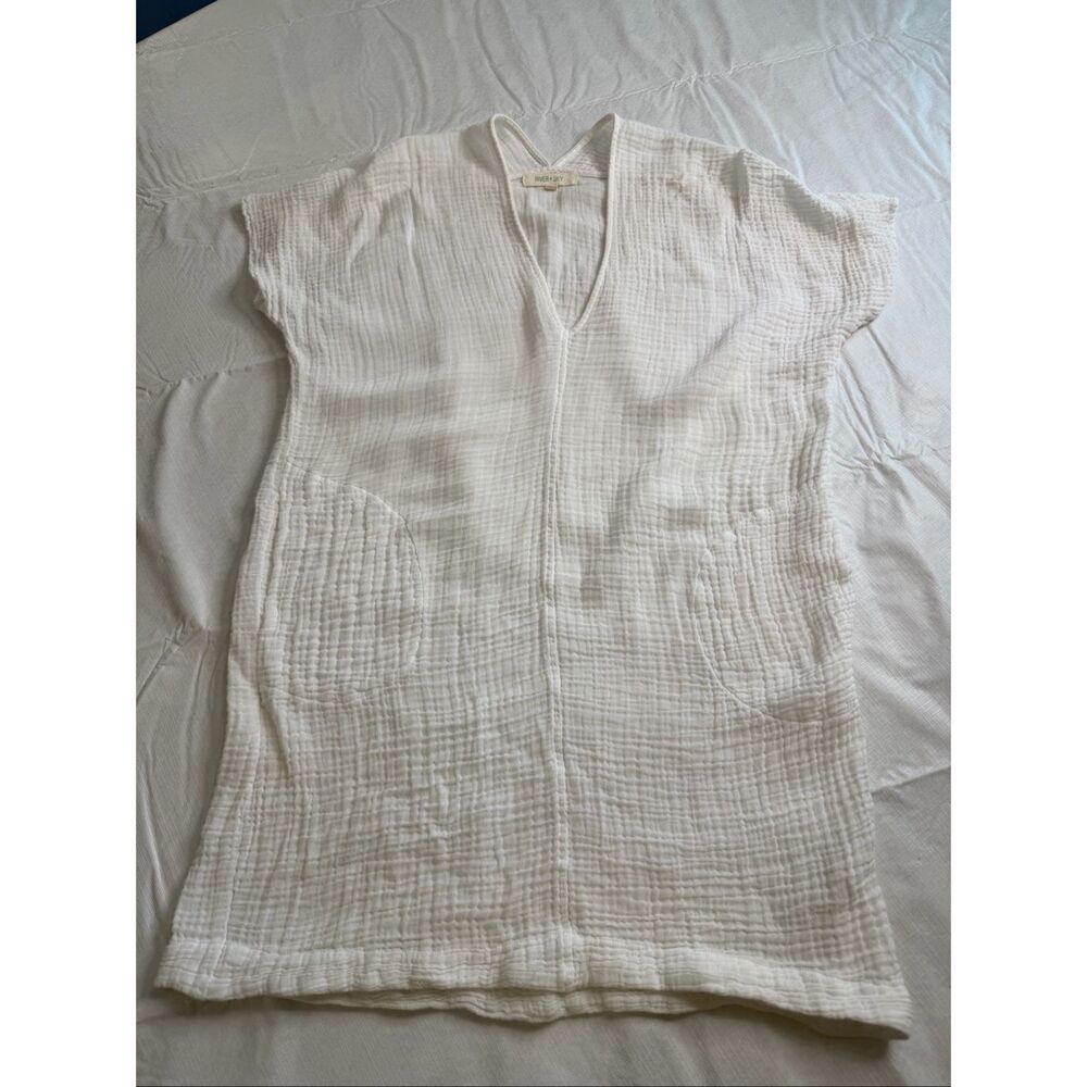 River + Sky White Crinkled Gauze Tunic Dress Size XS